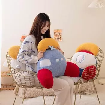 Мягкие подушки Interstellar Back, плюшевая подушка для стула, диван, домашний декор, плюшевая подушка для спинки, теплая подушка для сиденья 65x50x25cm белый