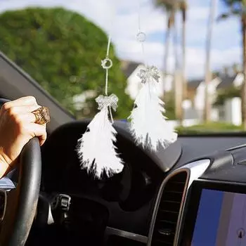 Мягкие подвески из перьев Мягкие подвески из перьев Элегантный брелок для сумки Подвеска Подвесные украшения на удачу Для дверей, окон, стен