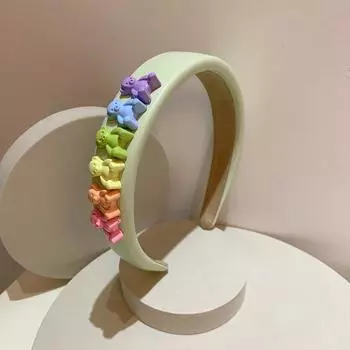 Мягкие повязки на голову с мишками Спиндж, украшения, аксессуары для волос