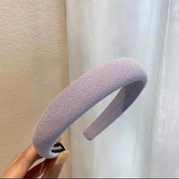 Мягкие повязки на голову женские повязки для волос с широкой рамкой толстый бархатный обруч для волос фиолетовый