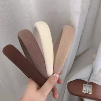 Мягкие повязки на голову, женские толстые бархатные обручи для волос, повязка для волос из губки для девочек