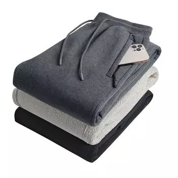 Мягкие повседневные брюки для мужчин, брюки из овечьей шерсти для мужчин, свободные спортивные брюки для осени и зимы, сверхплотные спортивные брюки 7XL