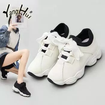 Мягкие повседневные кроссовки для бега, женские универсальные дышащие женские кроссовки из вулканизированной кожи, корейский стиль 2024 года, мода весна-осень 35 белый