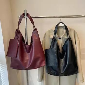 Мягкие повседневные сумки с внутренним отделением, швейная линия, большая вместимость, высококачественные сумки для женщин, женские сумки из искусственной кожи на молнии