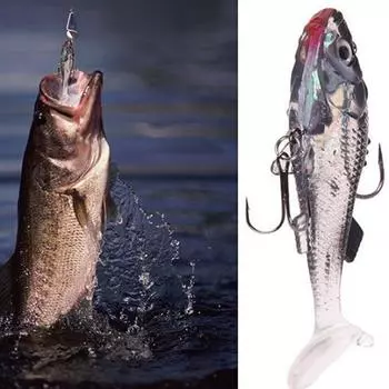 Мягкие приманки длиной 7,6 см, прочные ПВХ-приманки для ловли окуня и форели Shad Crank Worm, острые приманки для рыбалки One Size