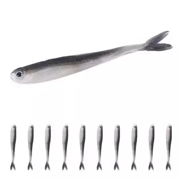 Мягкие приманки для плавания, силиконовые рыболовные приманки, оснащенные мягкой приманкой для окуня, снасти для плавания в соленой и пресной воде