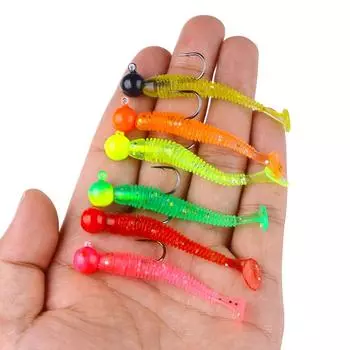 мягкие приманки с джиг-головкой джиг-головка для троллинга Морская зимняя приманка для рыбалки Мягкая приманка Искусственная блесна Резиновые приманки