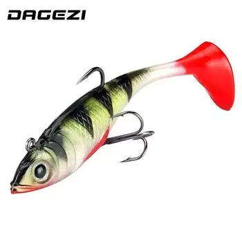 Мягкие приманки с рыболовным крючком 7,8 см 11 г 1 шт. ПВХ Материал Т-образная рыболовная приманка Мягкая искусственная приманка