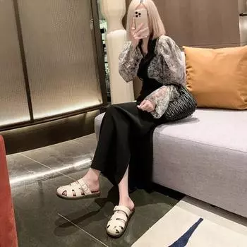 Мягкие пробковые повседневные сандалии для женщин и мужчин, летние пляжные шлепанцы, шлепанцы, нескользящие с пряжкой, для девочек, для дома и улицы 35 бежевый