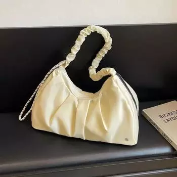 Мягкие прочные нейлоновые сумки через плечо большой вместимости на молнии, милая швейная линия, женственные, горячая распродажа, повседневные сумки для женщин