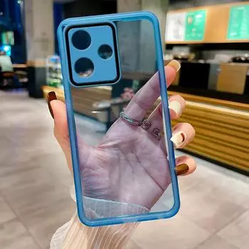 Мягкие прозрачные силиконовые чехлы из ТПУ для Xiaomi POCO M6 4G M 6 X6 NEO M6pro, защитная пленка для объектива камеры, прозрачная крышка телефона для Redmi 13 13C Note 13R Pro Redmi 13 4G чёрный