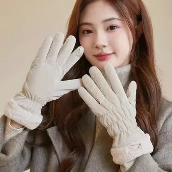 Мягкие пуховые хлопковые перчатки Женские хлопковые перчатки Новые перчатки для холодной погоды