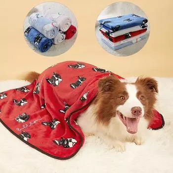 Мягкие пушистые одеяла для собак маленьких и больших собак, кошек, теплые щенки, коврики для диванов, одеяла для французского бульдога, йоркширского мопса, товары для животных 40x60cm белый