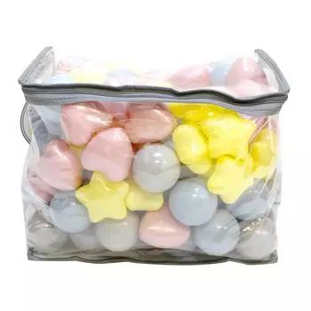 Мягкие разноцветные шарики Eiwa Stars Hearts 100 шариков и