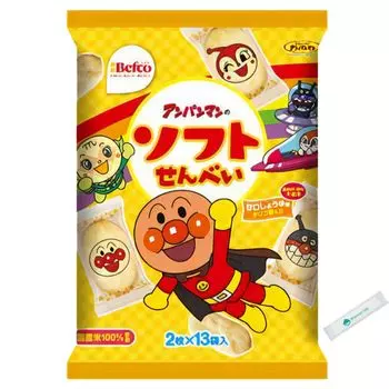 Мягкие рисовые крекеры Kuriyama Beika Anpanman 13 упаковок по 3 шт. (26 штук)