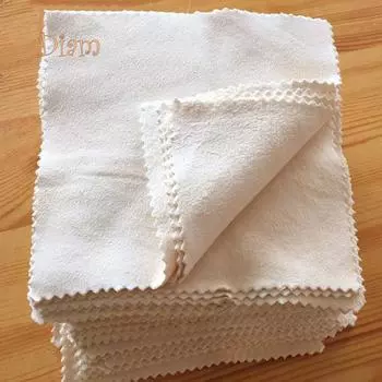 Мягкие салфетки для чистки из замши Plar Bear Square для линз, очков, камеры, экрана компьютера Saw Tooth Edge белый