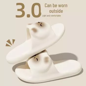 Мягкие сандалии Kitten: Милые, нескользящие летние тапочки для пар 36-37, 23.5cm