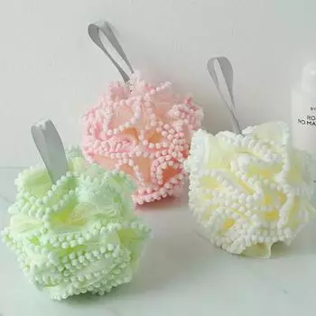 Мягкие сетчатые шарики-губки для ванны Щетка для чистки кожи Мочалка для душа Очиститель для тела Отшелушивающие скрабы Цветок для ванны Аксессуары для ванны лавандовый