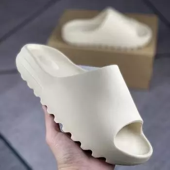 Мягкие шлепанцы Eva для мужчин с толстой зубчатой подошвой, нескользящие, мужские и женские, летние пляжные тапочки, люксовый бренд, мода, для улицы и дома 32-33&CHINA бежевый