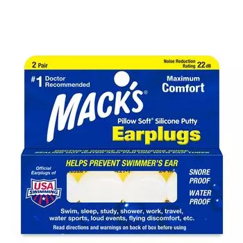 Мягкие силиконовые беруши Pillow 2 пары мягких силиконовых берушей 5EP Imported Mack s [Обычный продукт] белый