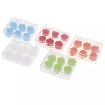 Мягкие силиконовые беруши с шумоподавлением, гибкие беруши для сна, плавания белый