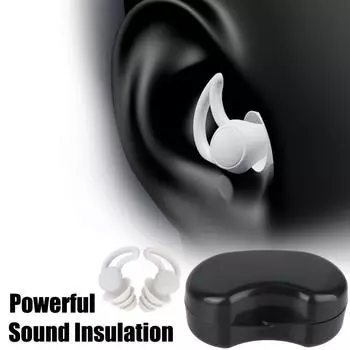 Мягкие силиконовые беруши водонепроницаемые многоразовые 1 пара профессиональные беруши для плавания и сна шумоподавления звукоизоляционные беруши защитные наушники Black