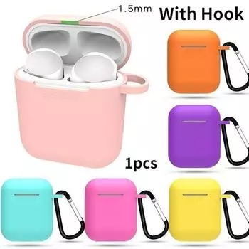 Мягкие силиконовые чехлы, подходящие для Airpods1/i9s, роскошный защитный чехол для наушников, чехол Air Pods, противоударный чехол с крючком A