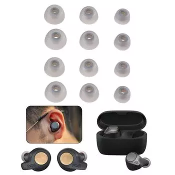 Мягкие силиконовые вкладыши, беруши, вкладыши, вкладыши для спортивных наушников Jabra Elite 75t/Elite 65t, амбушюры