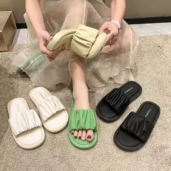 Мягкие тапочки с мягкой подошвой для женщин, летняя одежда 2025 года, новые удобные и универсальные повседневные классные тапочки для беременных женщин 35