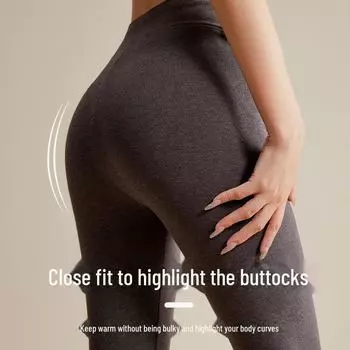 Мягкие теплые бархатные леггинсы с высокой талией для зимы — облегающий крой с поддержкой бедер, ягодиц и колен XL легкие хаки