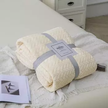 Мягкие теплые фланелевые одеяла для кроватей, однотонные розовые, синие, коралловые, флисовые, норковые, покрывала для дивана, покрывала, пушистые, клетчатые одеяла 70x100cm белый