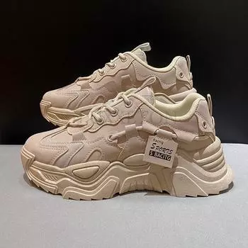 Мягкие теплые туфли для папы из бисквита и толстой подошвы, мягкие и удобные, универсальные и модные, женские, повседневные, спортивные туфли 35 белый