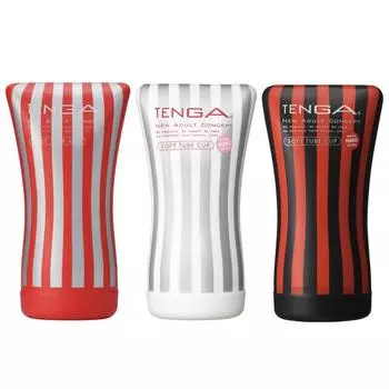 Мягкие трубчатые чашки TENGA, набор из 3 типов: стандартные мягкие, жесткие