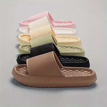 Мягкие удобные шлепанцы — мягкий силуэт с открытым носком, элегантный однотонный цвет, повседневная универсальность — идеально подходят для домашнего отдыха и повседневных прогулок 36-37 белый