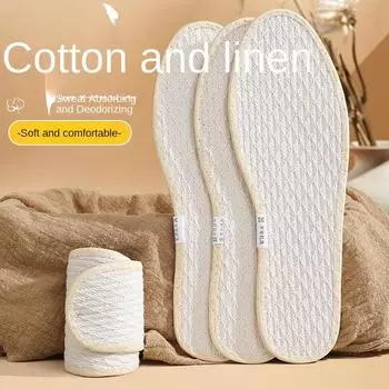 Мягкие, удобные, утолщенные стельки из хлопка и льна для предотвращения запаха, поглощения пота, воздухопроницаемости и стельки из чистого хлопка 36