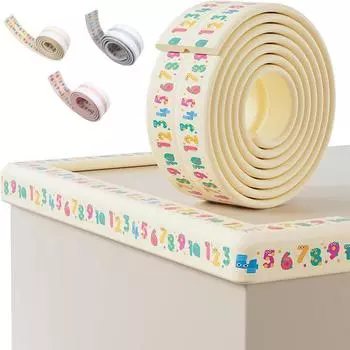 Мягкие утолщенные детские защитные уголки L-образной формы для защиты края стола, защитные бамперы для детской мебели, безопасность дома One Size бежевый