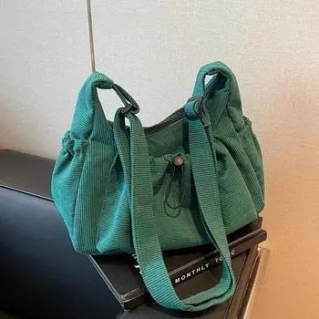 Мягкие вельветовые сумки для женщин 2024 года, зимняя новая корейская мода Y2K, дорожная сумка через плечо в повседневном стиле розовый