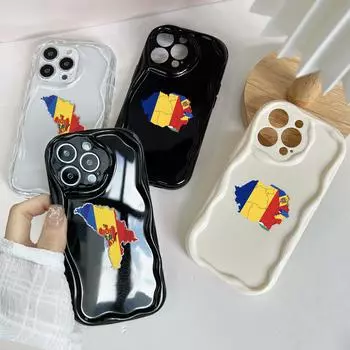 Мягкие волнистые чехлы для телефонов N91 с флагом Молдовы для Samsung A54 A34 A13 A14 S23 S24 Ultra Xiaomi Redmi Note 13 12C Realme Infinix, защитный бампер Samsung A02/M02