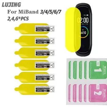 Мягкие защитные пленки для экрана HD-пленка для Xiaomi Mi Band 7 Защитная пленка 6 5 4 3 ремешок Аксессуары Взрывозащищенный экран Защитная гидрогелевая пленка For miband 3