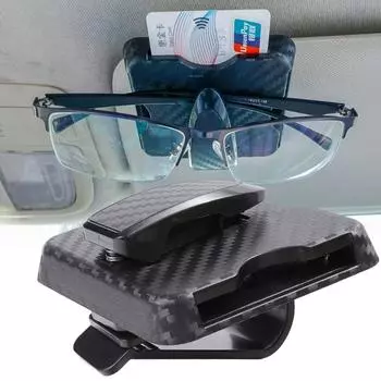 Мягкие зажимы для автомобильных очков Солнцезащитный козырек Футляр для очков Универсальный зажим для солнцезащитных очков Держатель для карточек Футляр для ручек Аксессуары для очков чёрный