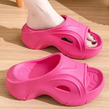 Мягкие женские сандалии и тапочки 2024 года, новые летние минималистичные домашние душевые нескользящие тапочки из ЭВА для наружного ношения класса люкс 36-37 белый