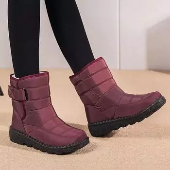 Мягкие женские зимние сапоги, элегантные, на низком каблуке, женская обувь, зима 2024 года, тренд, противоскользящие, весенняя мода, новинка, дизайнерская роскошь 35