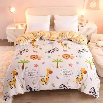 Мягкий 100% хлопок пододеяльник комплекты мультфильм дети прочный пододеяльник и наволочки для односпальной кровати комплект для взрослых EU-Sigle135x200 3pcs