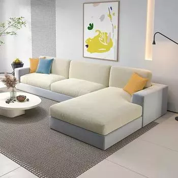 Мягкий бархатный чехол для дивана, эластичный чехол для диванной подушки для гостиной, спандекс, чехол для дивана, сиденья для дома, L-образный чехол для дивана Back Cushion Cover