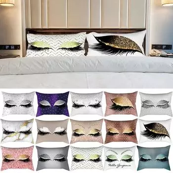 Мягкий бархатный чехол для подушки Ramidos Eyelash Out, наволочки 30x50 см One Size