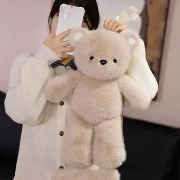 Мягкий бегущий медведь плюшевый рюкзак кот кролик плюшевый школьный ранец детский подарок Cat