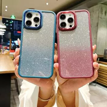 Мягкий блестящий чехол для Iphone 11, чехол для iPhone 13 14 Pro Max 12 Xr X Xs Max 7 8 Plus Se 2020 6 6s, акриловый чехол с гальваническим покрытием For iPhone XS Max
