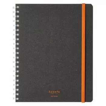 Мягкий блокнот с кольцом Kokuyo Note Sooofa B6 MoDifieD 4 мм Plan Black Se748s4 D