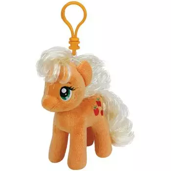 Мягкий брелок My Little Pony Ty Beanie Babies (Эппл Джек) Оранжевый талисман My Little Pony MLP брелок ремешок милый подарок шапочка младенцы