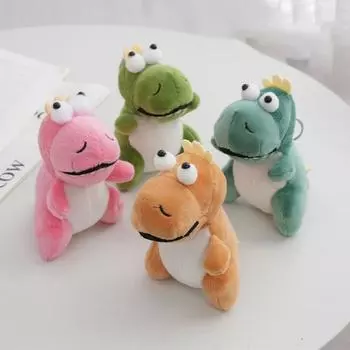 Мягкий брелок в виде динозавра, плюшевый брелок в виде динозавра, плюшевый брелок в виде животного, куклы, автомобильный брелок трава зеленый